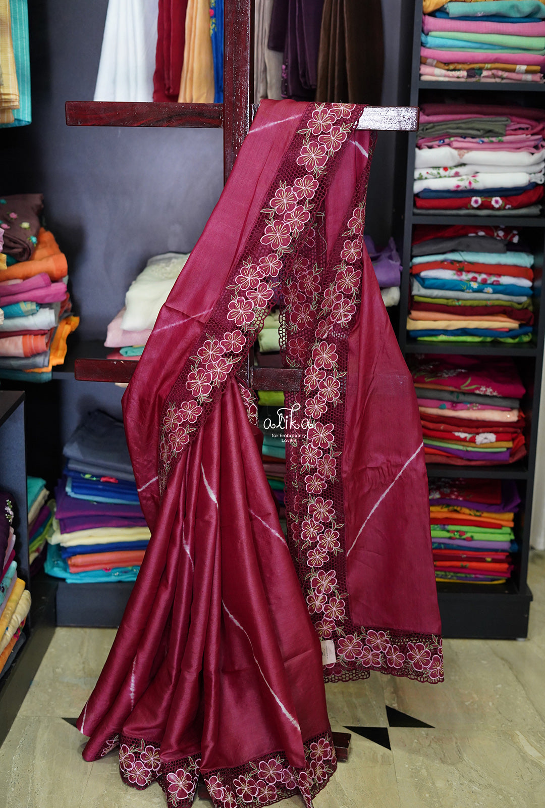 Super-Net Kota Twine Cutwork Saree | TC219